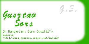 gusztav sors business card